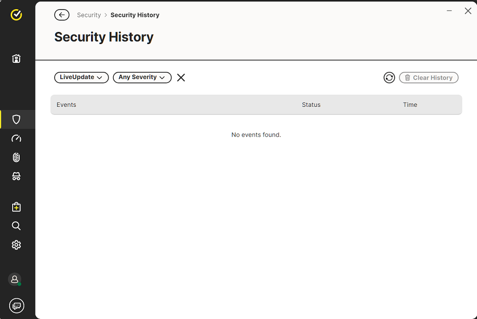 LiveUpdate Security History Clear