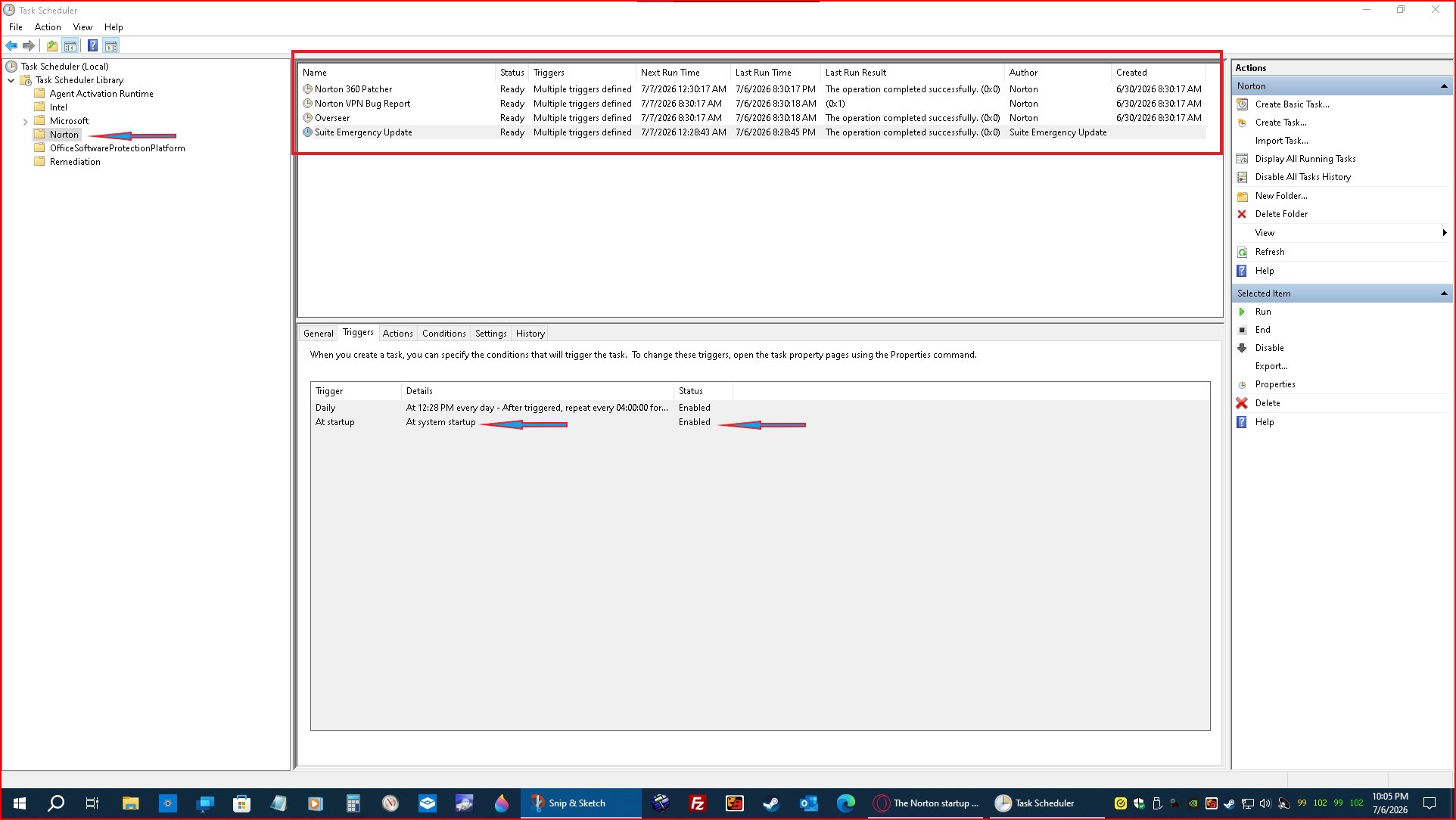 norton emergency update task