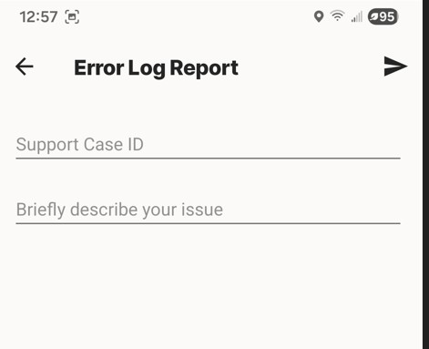 error log send from Android