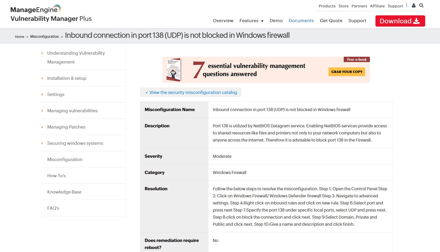 port 138 vulnerability