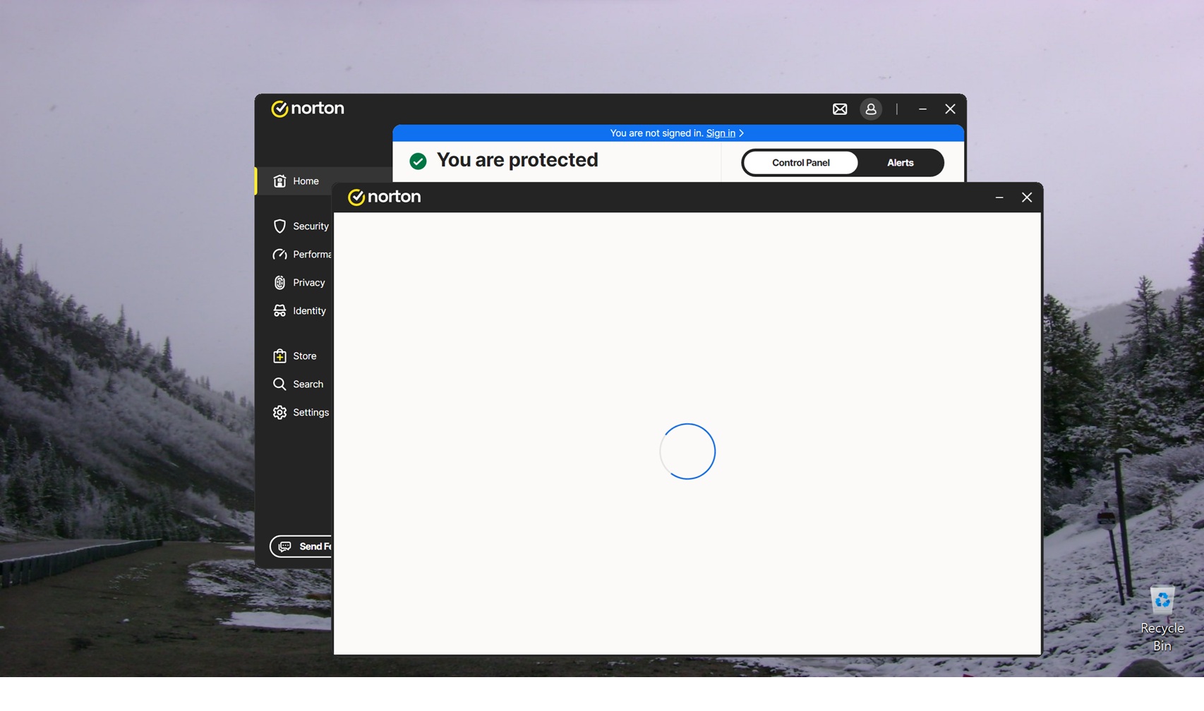norton signin problem - 1