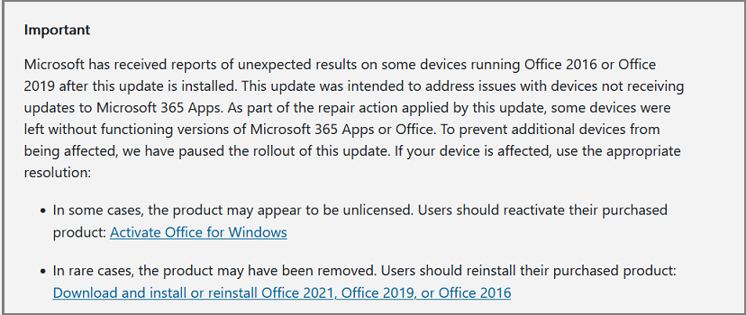 KB5002907 Important Info for Optional Update for Out-of-Date Microsoft 365 Apps 24 Sep 2026