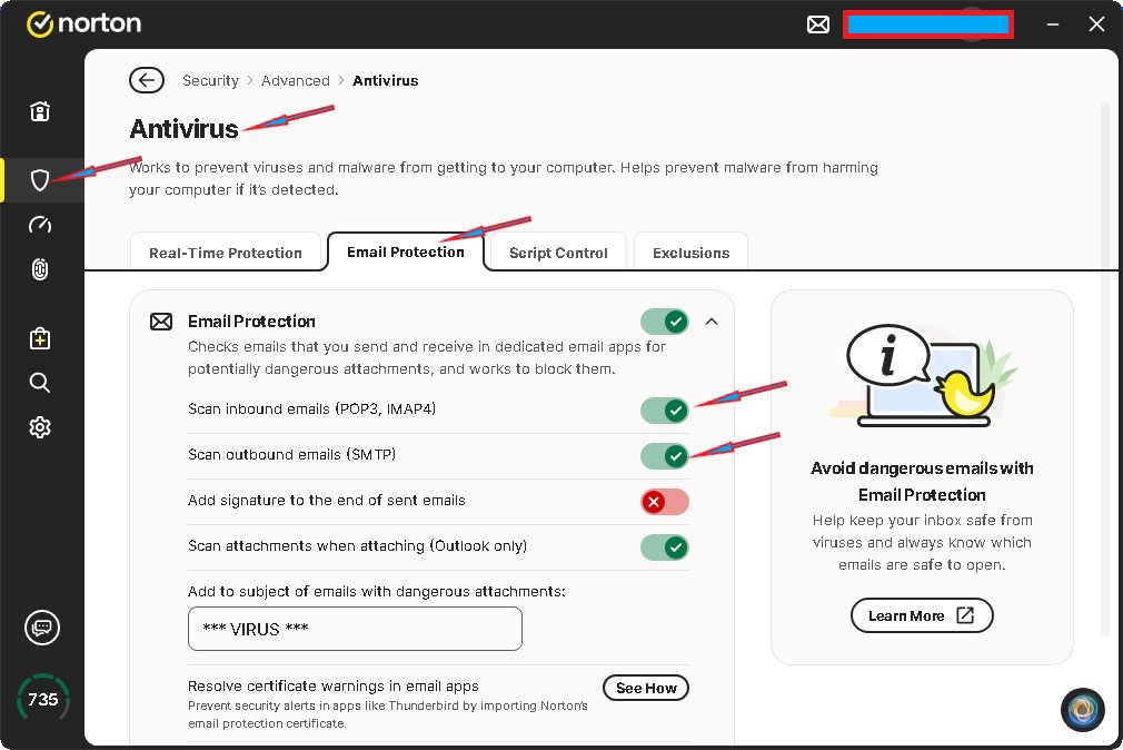 imap and smtp settings