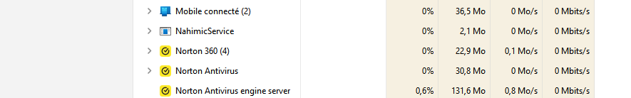 Norton - Performances au repos